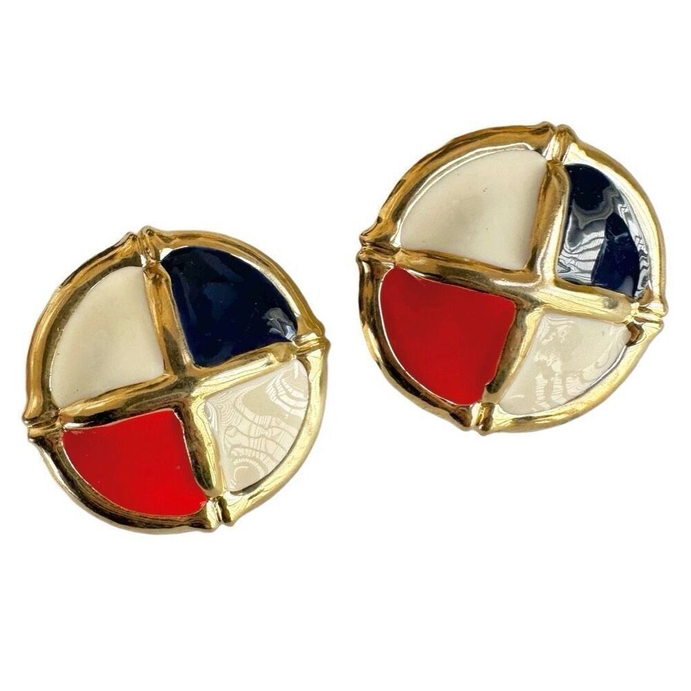 Gold-Tone Multicolor Earrings